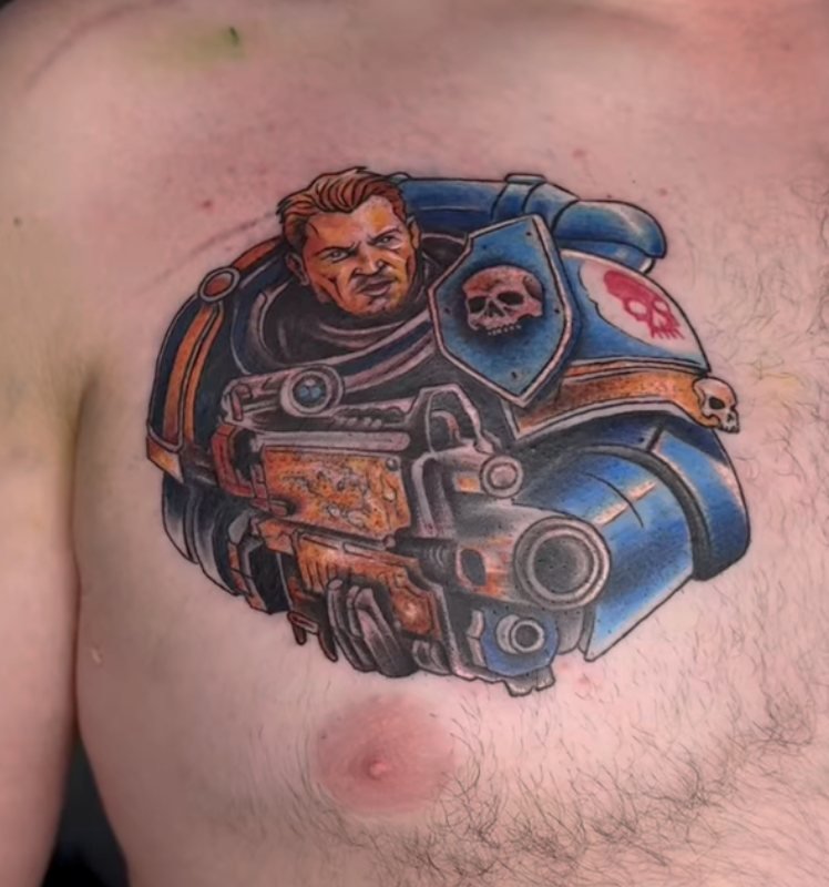 Space Marine во колор на градите — Petar Eternity