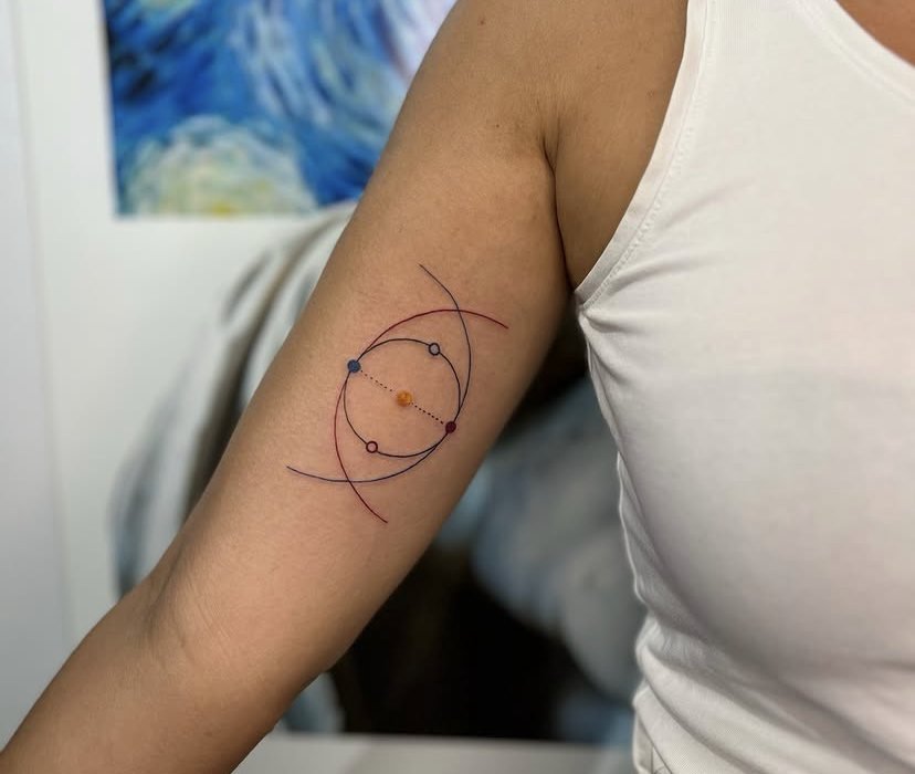 Fine line орбити во колор на надлактица — Shanaya